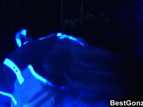 Eva Sucks And Fucks Mental Patient Under A Blacklight