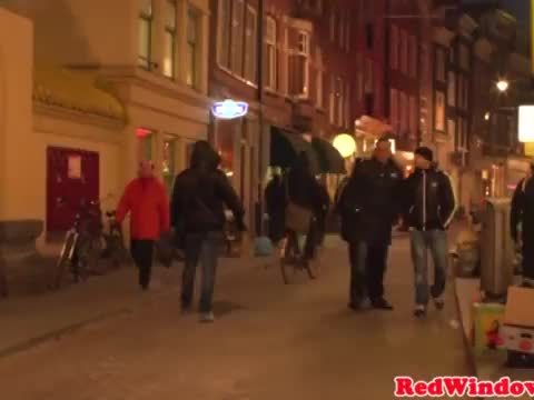 Dutch redlight hooker facialized on camera