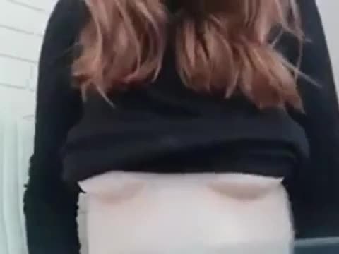 Girl touch her tits