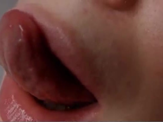 Juliaiva sexy tongue hair in mouth