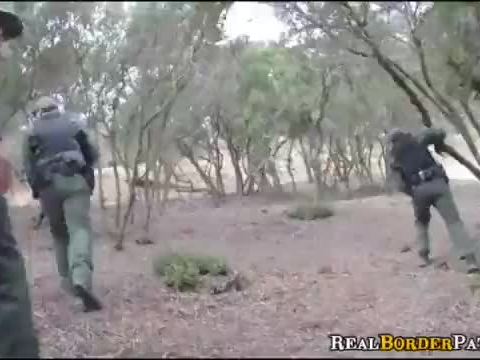 Border Gaurd Blackmails Illegal Spanish Pussy