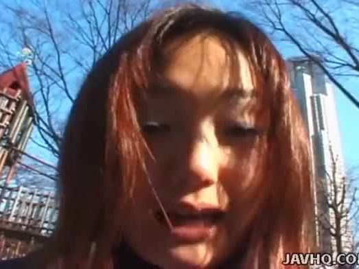 Japanese teen licked and fucked outdoor uncensored