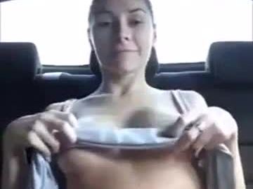 Sexy girl masturbates in the car