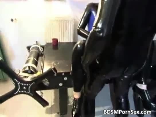 Great group BDSM scene with pussies