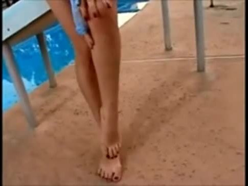 Poolside Masturbation With her Sextoy