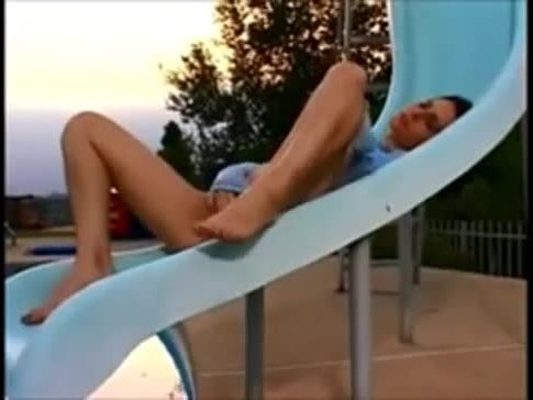 Poolside Masturbation With her Sextoy