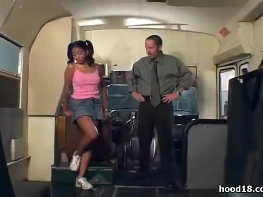 Black chick fucking on the school bus