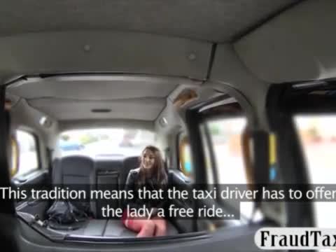 Lovely amateur passenger gets railed by London driver