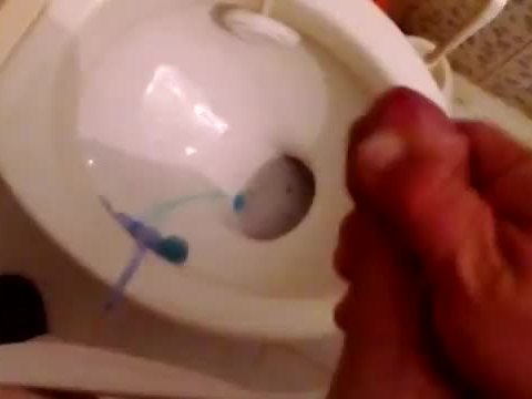 Masturbating toilet pee