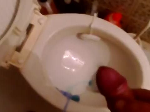 Masturbating toilet pee