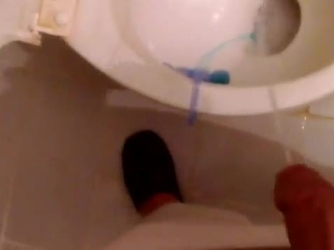 Masturbating toilet pee