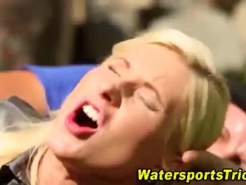 Slut gets facial and piss