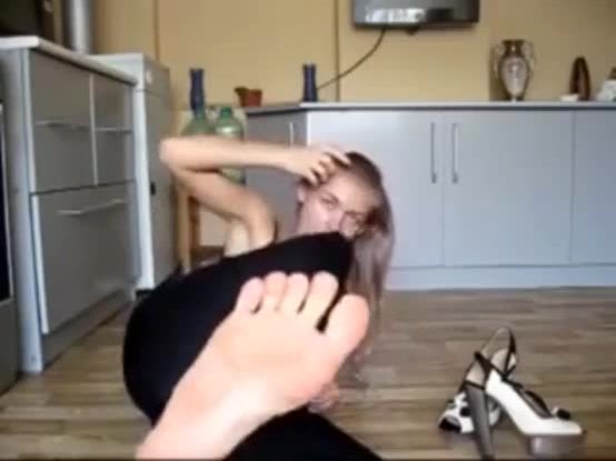 Russian smells feet and shoes after a night of clubbing