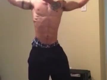 Michael Hoffman flex and cum