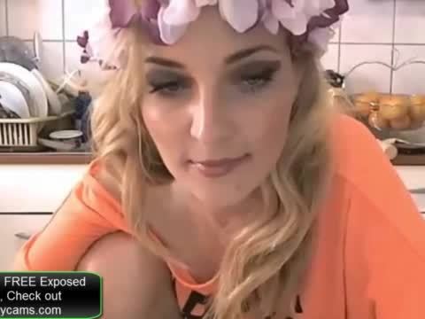 Blonde MILF Shows Off Body on Cam