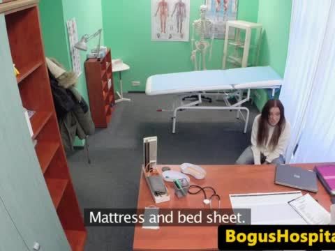 Tattooed euro wanks her doctors cock