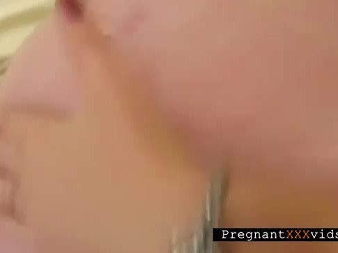 Mature pregnant plays with herself