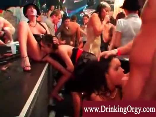 European slut mixes alcohol with jizz